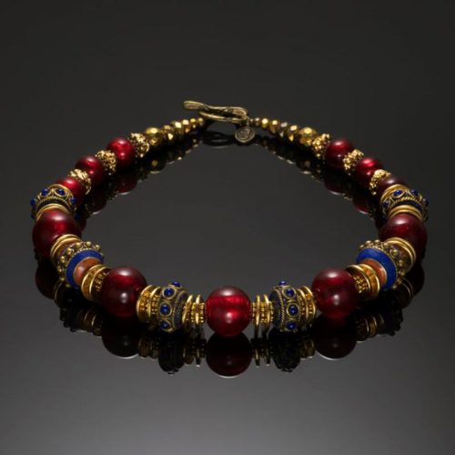 Moreno glass beads and Tibetan beads necklace